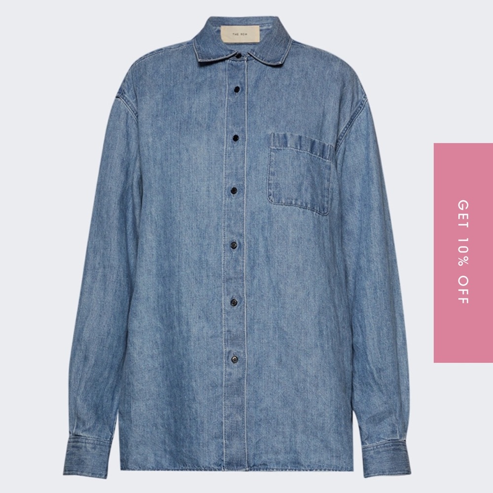 The Row Blue Denim Nesson Shirt
